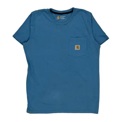 Carhartt T-Shirt - XL Blue Cotton Blend