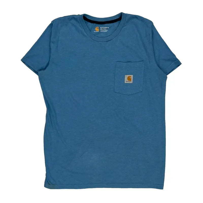 Carhartt T-Shirt - XL Blue Cotton Blend