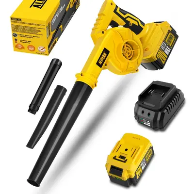 Alloyman Leaf Blower, 20V Cordless Leaf Blower, Leaf Blower Cordless with 2.0Ah Battery and Charger, Electric Leaf Blower for...