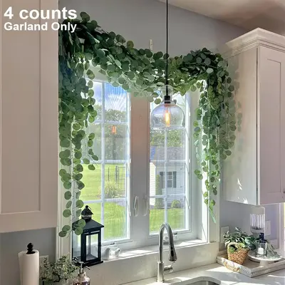 Artificial Ivy Leaf Vine, Faux Plastic Vine Ornament, Creative Artificial Leaf Vine, Decorative Plant for Home & Wedding & Po...