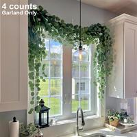Artificial Ivy Leaf Vine, Faux Plastic Vine Ornament, Creative Artificial Leaf Vine, Decorative Plant for Home & Wedding & Po...