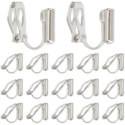 20Pcs Brass Clip-on Earring Findings