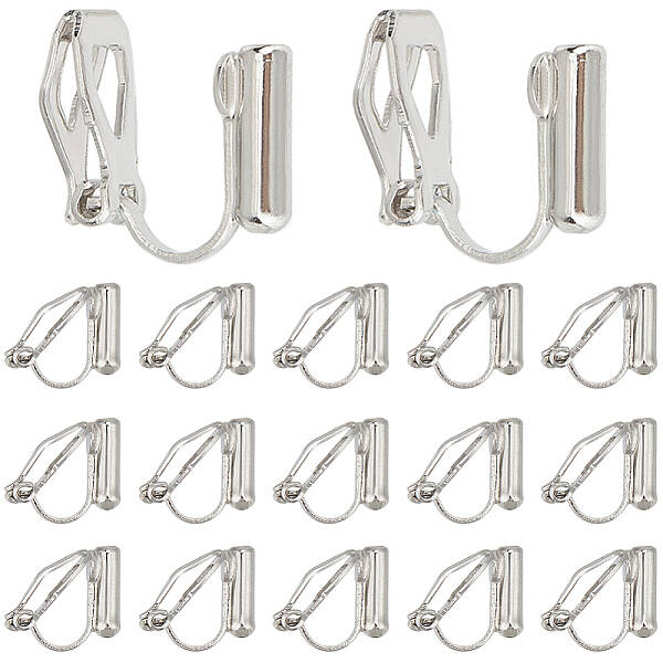 20Pcs Brass Clip-on Earring Findings