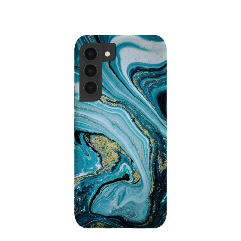 Powder Blue Marble Samsung Galaxy S22 Case