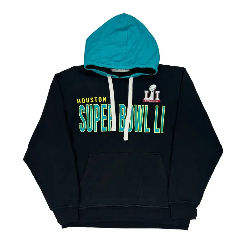 Super Bowl Li Nfl Hoodie - XL Black Cotton Blend