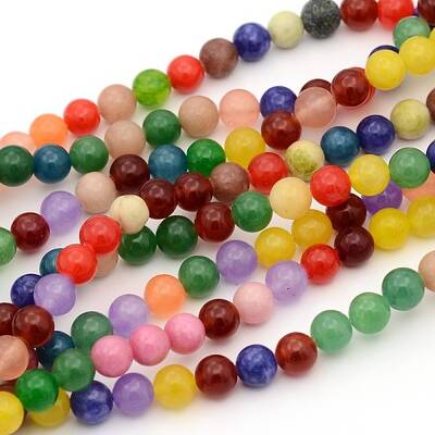 Natural White Jade Beads Strands