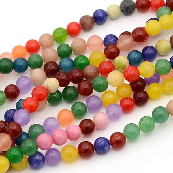 Natural White Jade Beads Strands