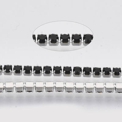 304 Stainless Steel Rhinestone Strass Chains