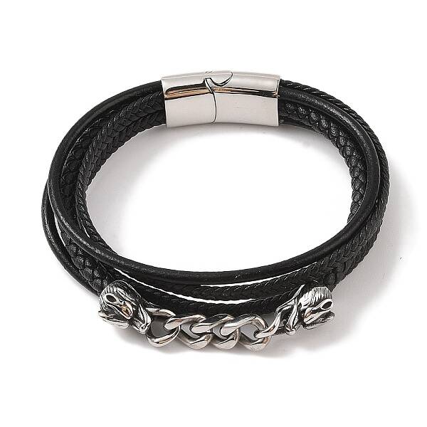 Braided Microfiber Leather Multi-strand Bracelets