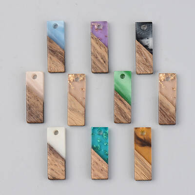 Resin & Walnut Wood Pendants