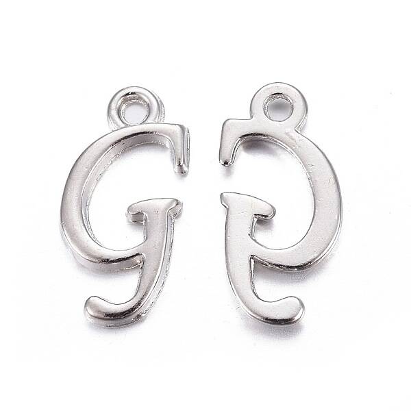Platinum Plated Alloy Letter Pendants