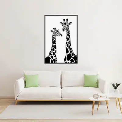 Elegant Giraffes - Black and White