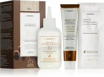 Permanent Coloring With Argan Oil Korres - 10.1 ASH PLATINUM BLOND