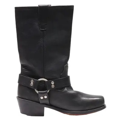 SPIRIT Cowboy Boots Black Leather Mens UK 7.5
