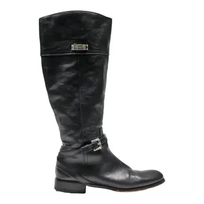 COACH High Boots Black Leather Womens UK 7