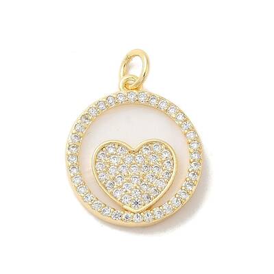 Brass Micro Pave Clear Cubic Zirconia Pendants