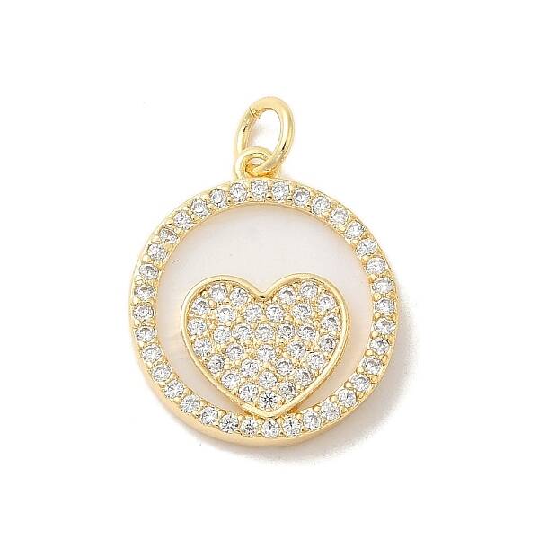 Brass Micro Pave Clear Cubic Zirconia Pendants