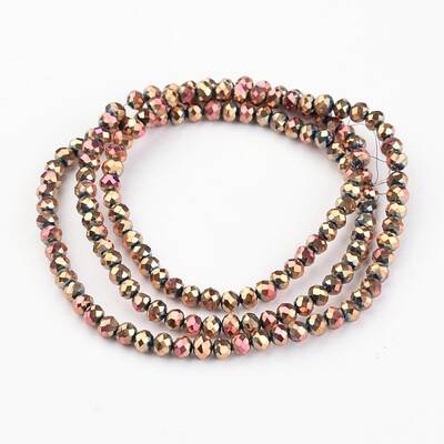 Electroplate Glass Bead Strands