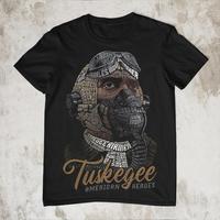 Tuskegee distorted names American Heroes T-Shirt Men's Streetwear Top with Graphic Design