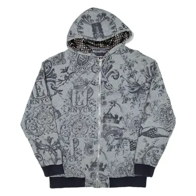 ENYCECLOTHINGCO Mens Grey Hoodie Full Zip L
