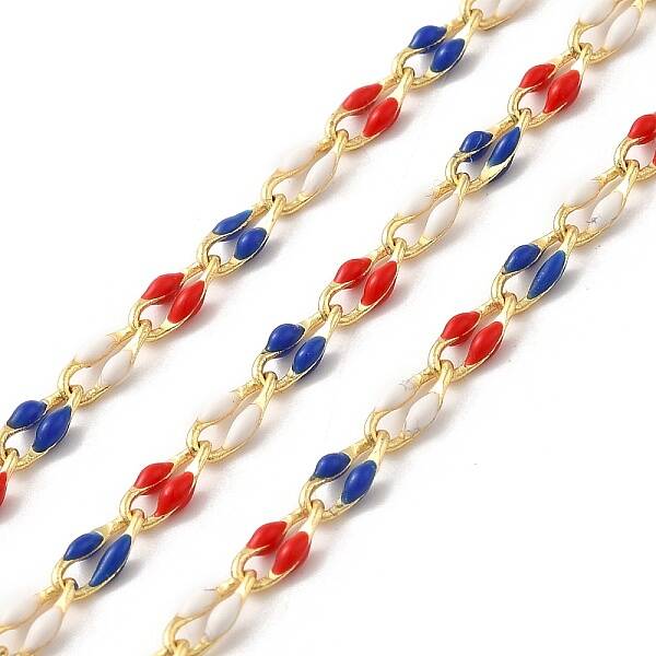 Brass Enamel Curb Chains