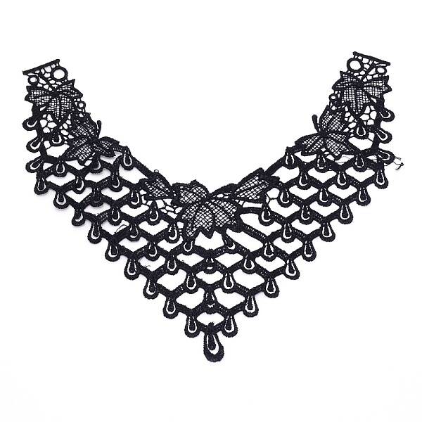 Milk Silk Embroidered Floral Lace Collar