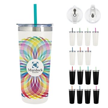 36 Promotional 24 oz Full Color Colma Basics Tumbler - Vacuum ...