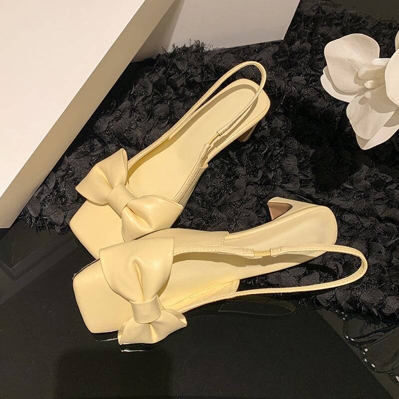 CHIKO Jonae Square Toe Block Heels Slingback Shoes