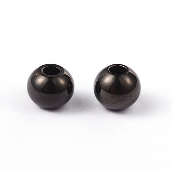 Round 304 Stainless Steel Spacer Beads