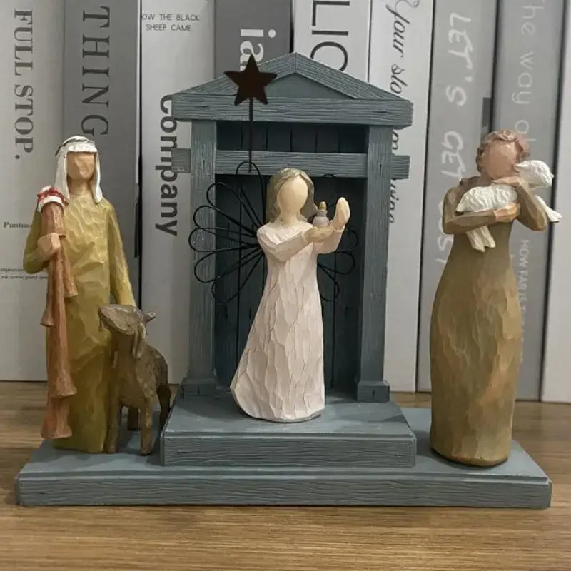 1 Set Figure Decoration Craft, Abstract Nun Goat Resin Ornament, Modern Decoration Figurine for Living Room, Bedroom, Office ...