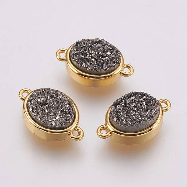 Druzy Resin Links connectors
