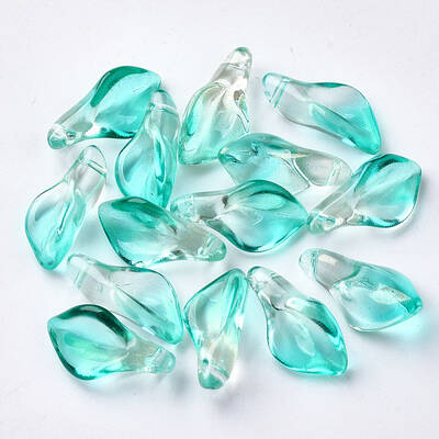 Transparent Spray Painted Glass Pendants