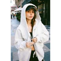 John Galt Women's Light Gray Christy Full Zip Hoodie