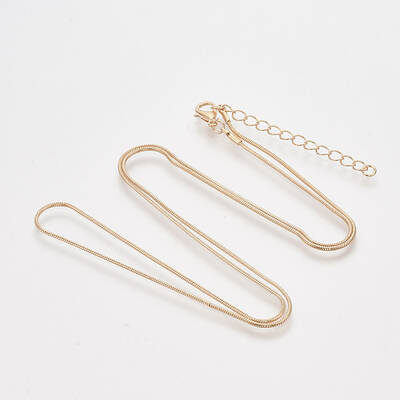 Brass Round Snake Chain Necklace Making