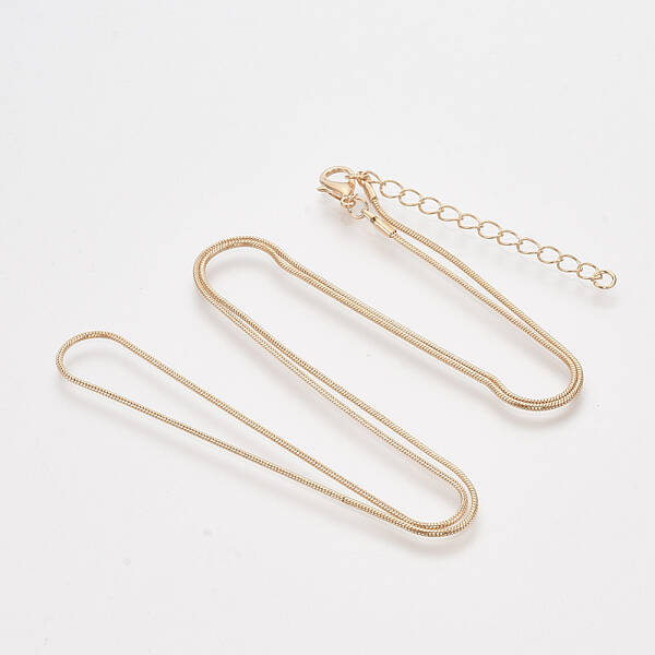 Brass Round Snake Chain Necklace Making