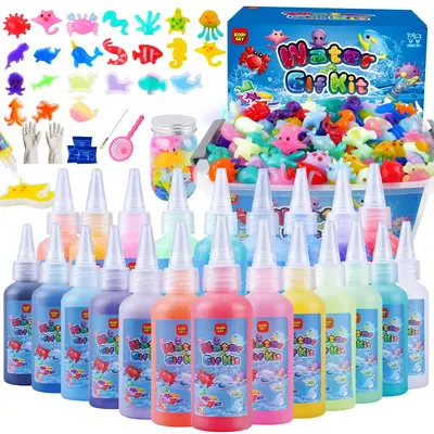 Magic Water Elf Toy Kit,Aqua Fairy Water Gel Kit-20 Magic Gels&10 Molds-Make Your Own Water Pets&Squishy Toys,Fun Summer DIY ...