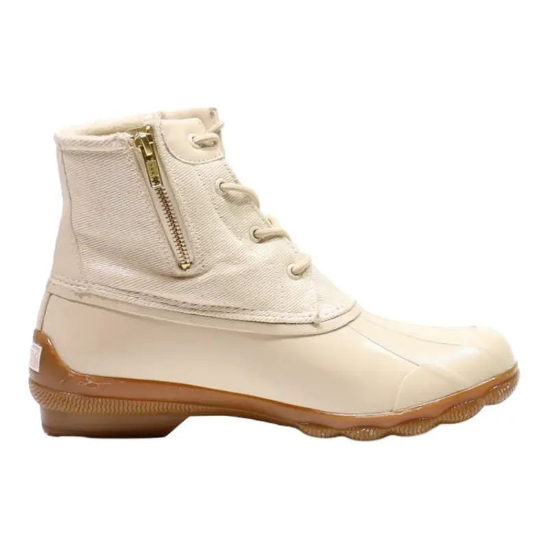 SPERRY Lace-Up Boots Beige Synthetic Womens UK 7.5