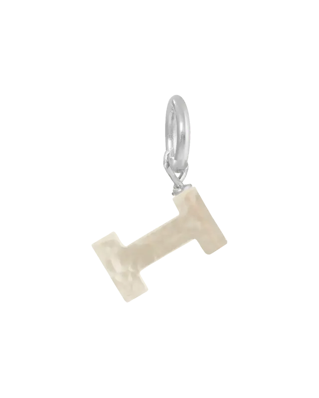 MOP Letter Charm | Metal Color: Silver | Letter: I