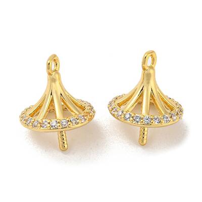 Brass Micro Pave Cubic Zirconia Pendants