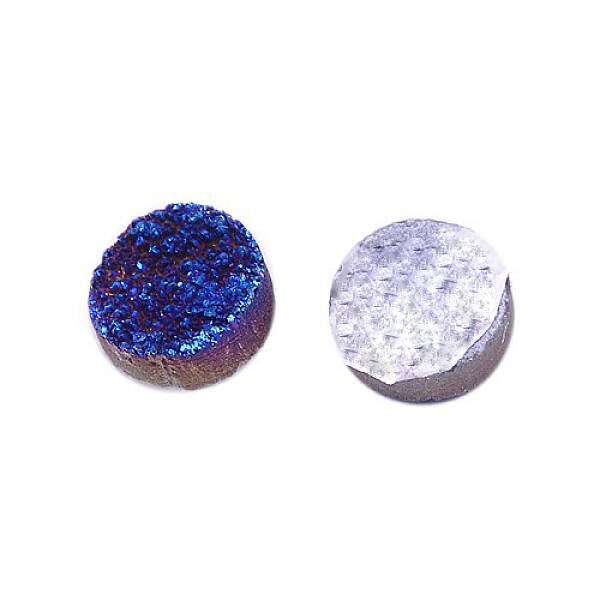 Electroplate Natural Druzy Crystal Cabochons