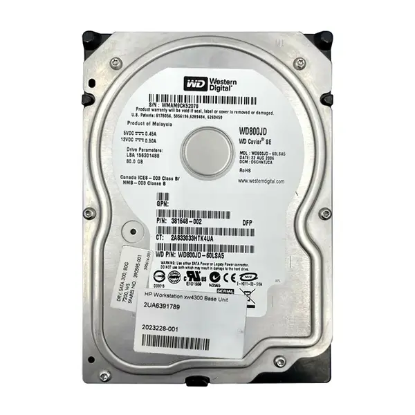 WD800JD-60LSA5 Western Digital Caviar SE 80GB 7200RPM SATA 1.5Gb/s 8MB Cache 3.5-Inch Hard Drive