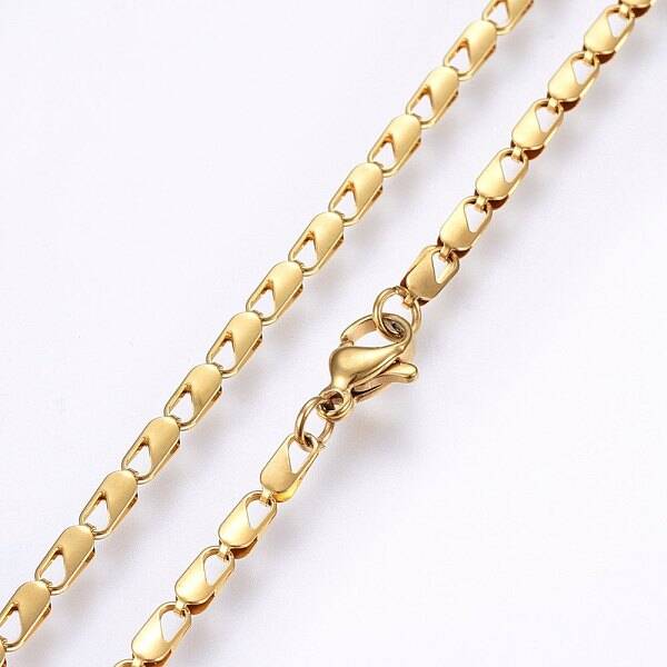 304 Stainless Steel Sheet Chain Necklaces