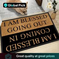 Letter Patter Door Mat, 1 Count Water Absorbent Door Entrance Mat, Machine Washable Rug, Decorative Carpet for Home Living Ro...