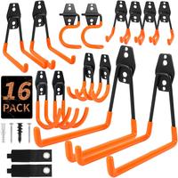 Assorted Garage Hooks Bundle, Steel Heavy Duty Garage Storage Hook with Anti-Slip Coating for Organization. Anchors and Screw...