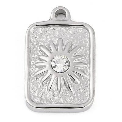 304 Stainless Steel Rhinestone Pendants