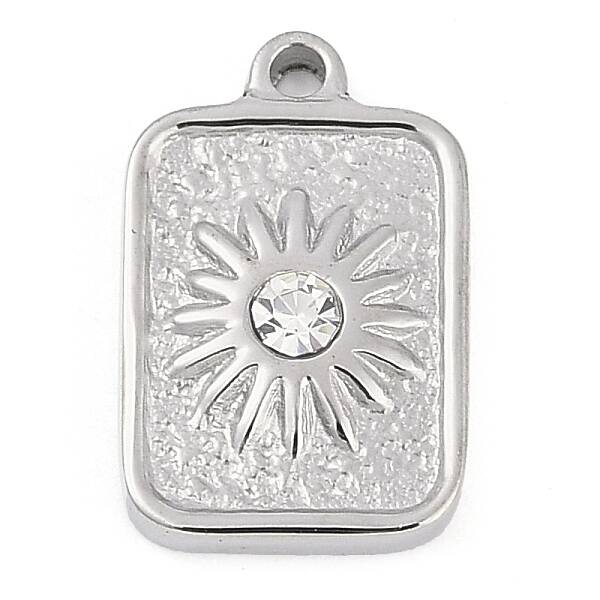 304 Stainless Steel Rhinestone Pendants