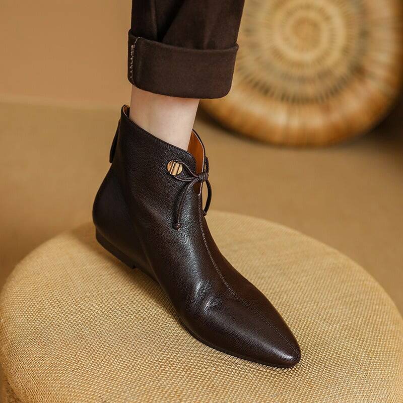 CHIKO Anyssa Pointy Toe Block Heels Ankle Boots