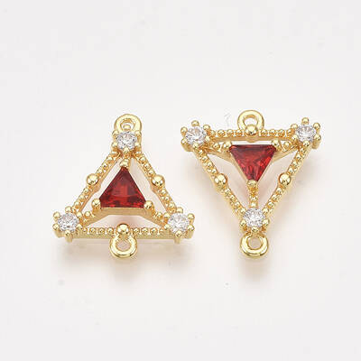 Brass Cubic Zirconia Links