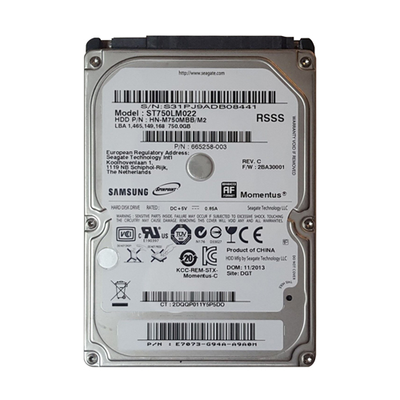 665258-003 HP 750GB 5400RPM SATA 3Gb/s 8MB Cache 2.5-inch Hard Drive