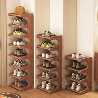 Bamboo Shoe Rack, Multi-layer Shoe Storage Rack, Space Saving Shoe Organizer, Vertical Shoe Rack, Home Organizer for Entryway...